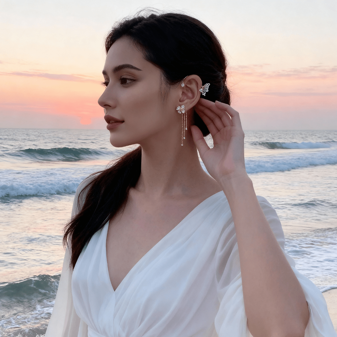 Aurelisse™ – Butterfly & Floral Tassel Earrings (61% Off)