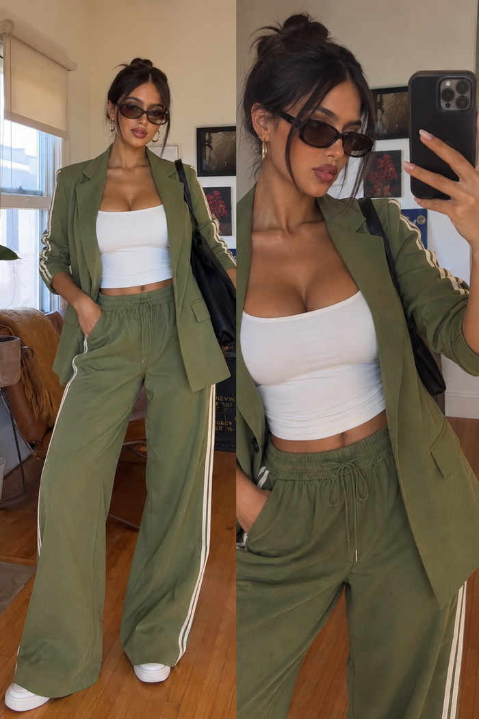 MALCESINE - Tailleur Sporty Chic con Pantalone Palazzo