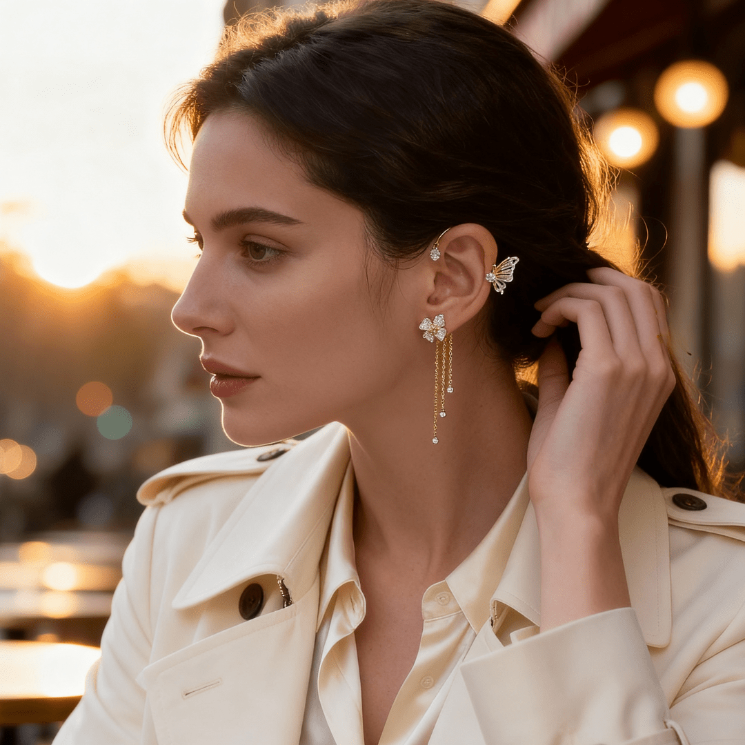 Aurelisse™ – Butterfly & Floral Tassel Earrings (61% Off)