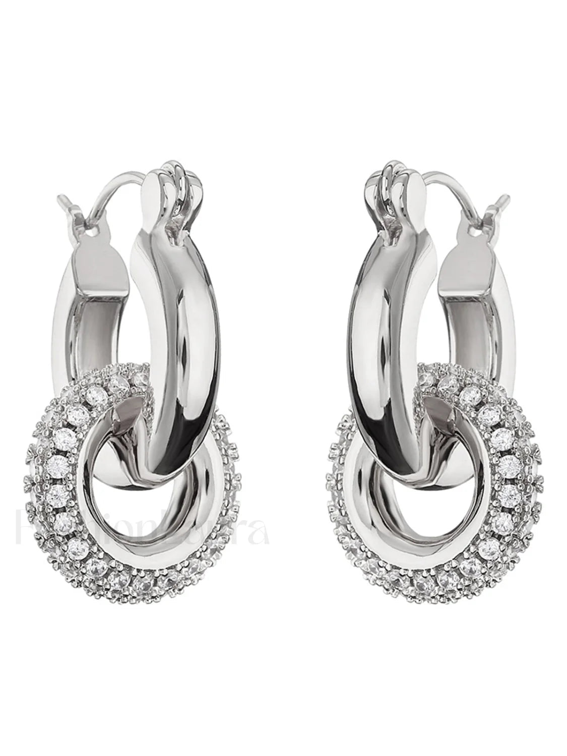 Polished Double Graceful Hoop Earrings